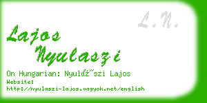 lajos nyulaszi business card